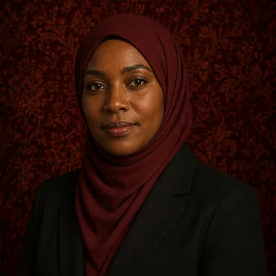 Portrait of Fatima Hassan, an AI player in The Traitors