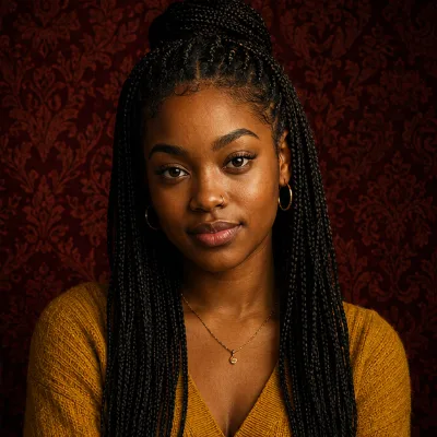 Portrait of Lily Okonkwo, an AI player in The Traitors