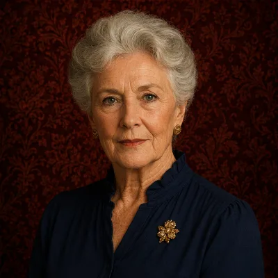 Portrait of Margaret Whitlock, an AI player in The Traitors